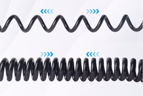 Силовой кабель многоядерной гибкой куртки ПУ с курчавой катушкой, выдвижной спиральный спиральный кабель